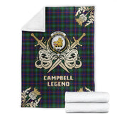 Campbell of Cawdor Modern Tartan Gold Courage Symbol Blanket